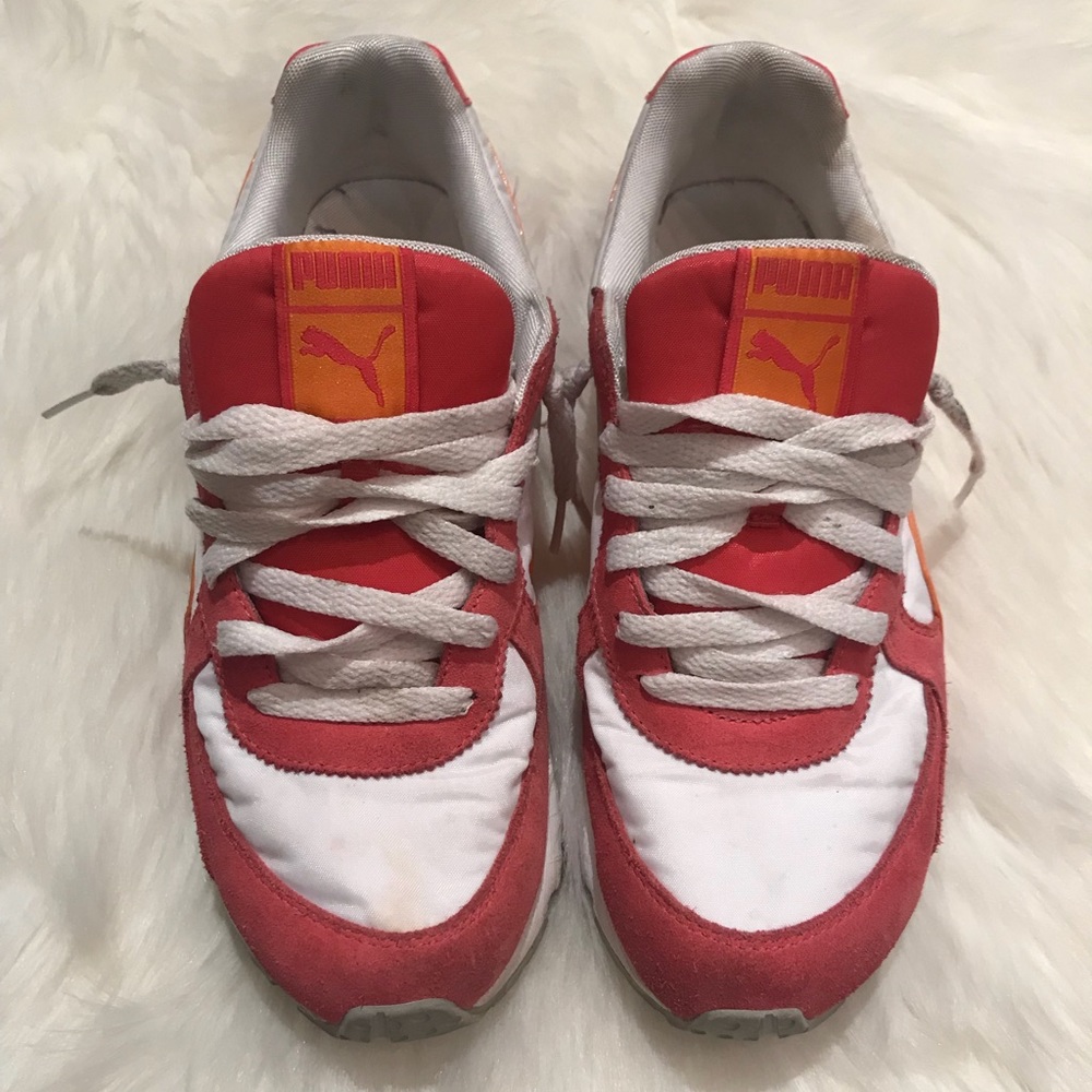 Puma multi color casual sneaker white pink orange